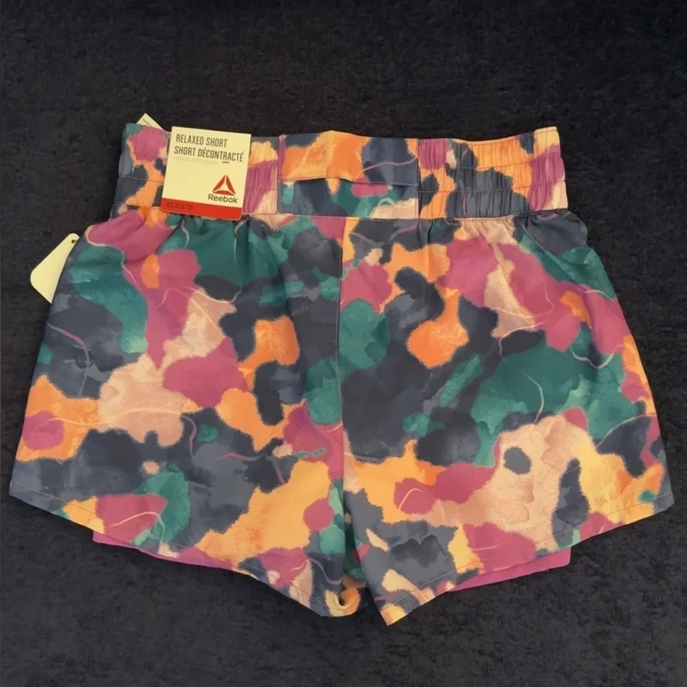 Reebok Women's Purple Floral Athletic Shorts